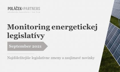 Monitoring energetickej legislatívy za september 2021